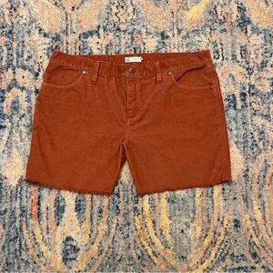 Rust Orange Denim Shorts